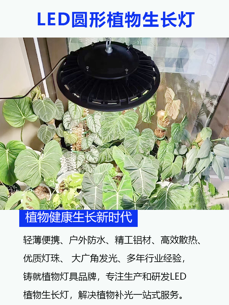 全光谱植物生长补光灯室内养兰花卉蔬菜阳台太阳光模拟灯仿太阳灯-图2