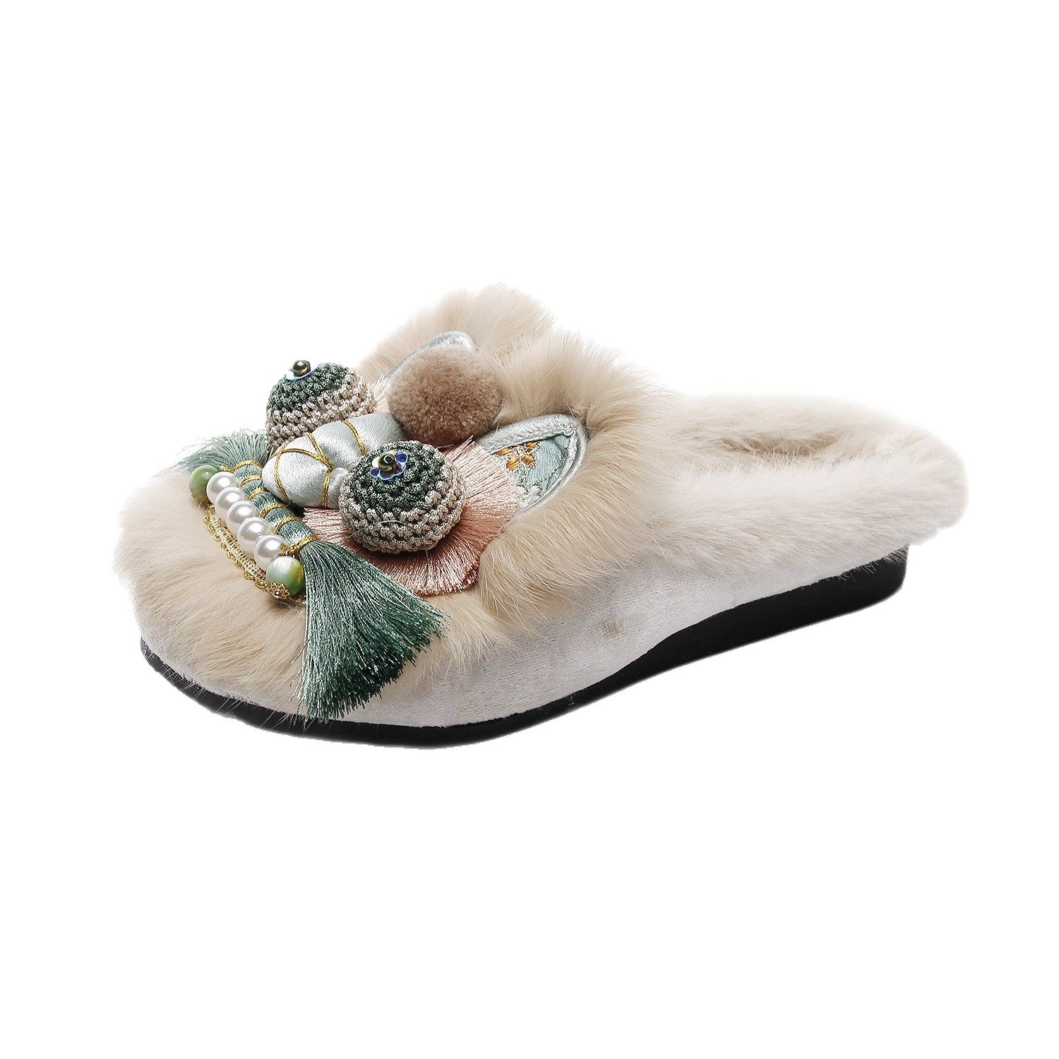 冬季款包头拖鞋女原创非遗布鞋女平底舒适传统虎头鞋民族风国潮鞋,淘宝优惠券,粉丝福利购,淘宝优惠卷