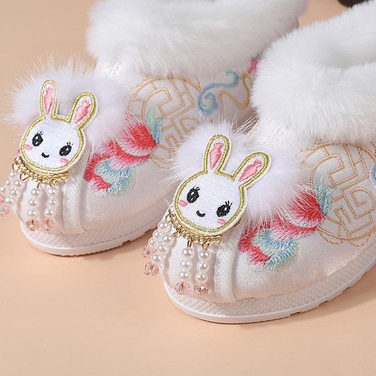Zapatos de algodón Hanfu para niños de invierno Yuexiuxi