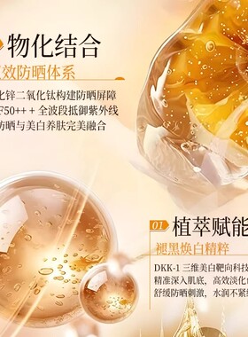 Face-saving【高倍SPF50PA+++】3合1光感清透美白防晒精华乳