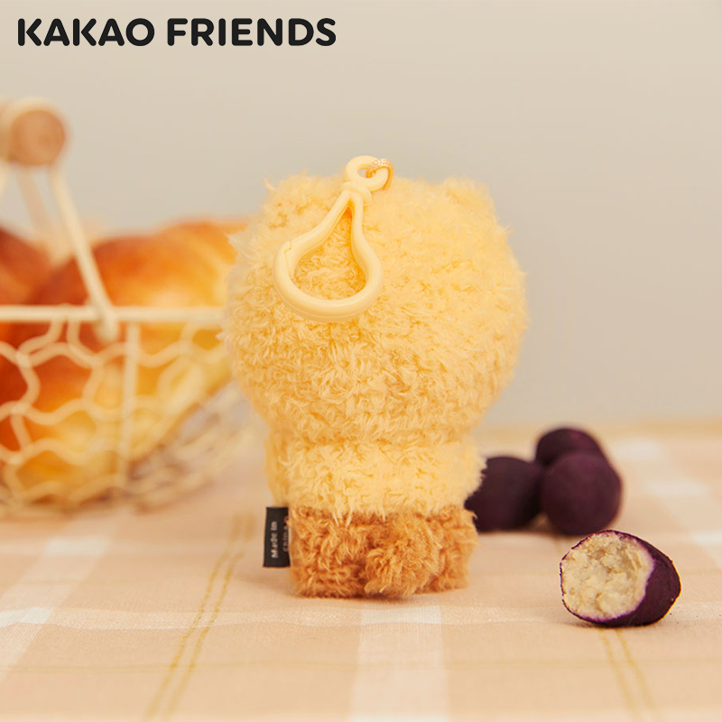 KAKAO FRIENDSmini毛茸茸系列春植毛绒钥匙扣抱花送礼挂件挂饰 - 图0