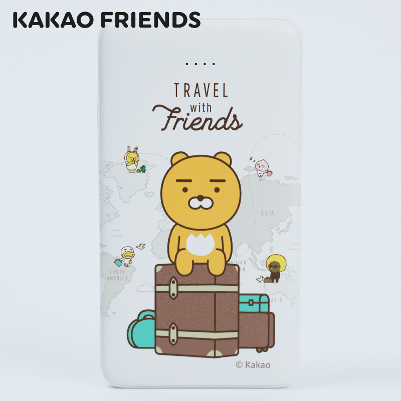 KAKAO FRIENDS自带双线10000毫安快充新版轻薄小巧便携旅行充电宝 - 图3