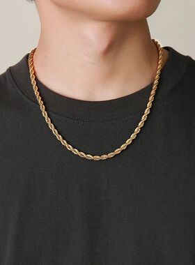 Dainty Gold Color Rope Chain Necklaces for Women Men,Chic
