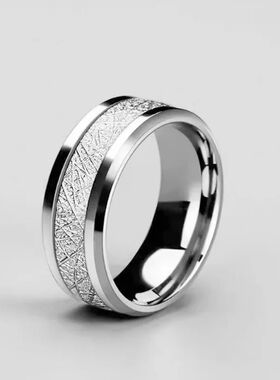 1Pcs Fashion Men’s Silver Color Stainless Steel Ring