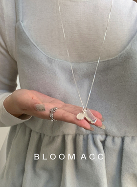 韩系镂空小福袋长款项链小梳子贝壳镜项链个性百搭ins毛衣链女