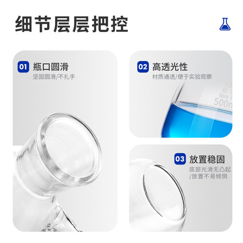 垒固 上下嘴/上嘴抽滤瓶 布氏漏斗过滤瓶过滤瓶125/250/500/1000/2500/5000ml - 图1