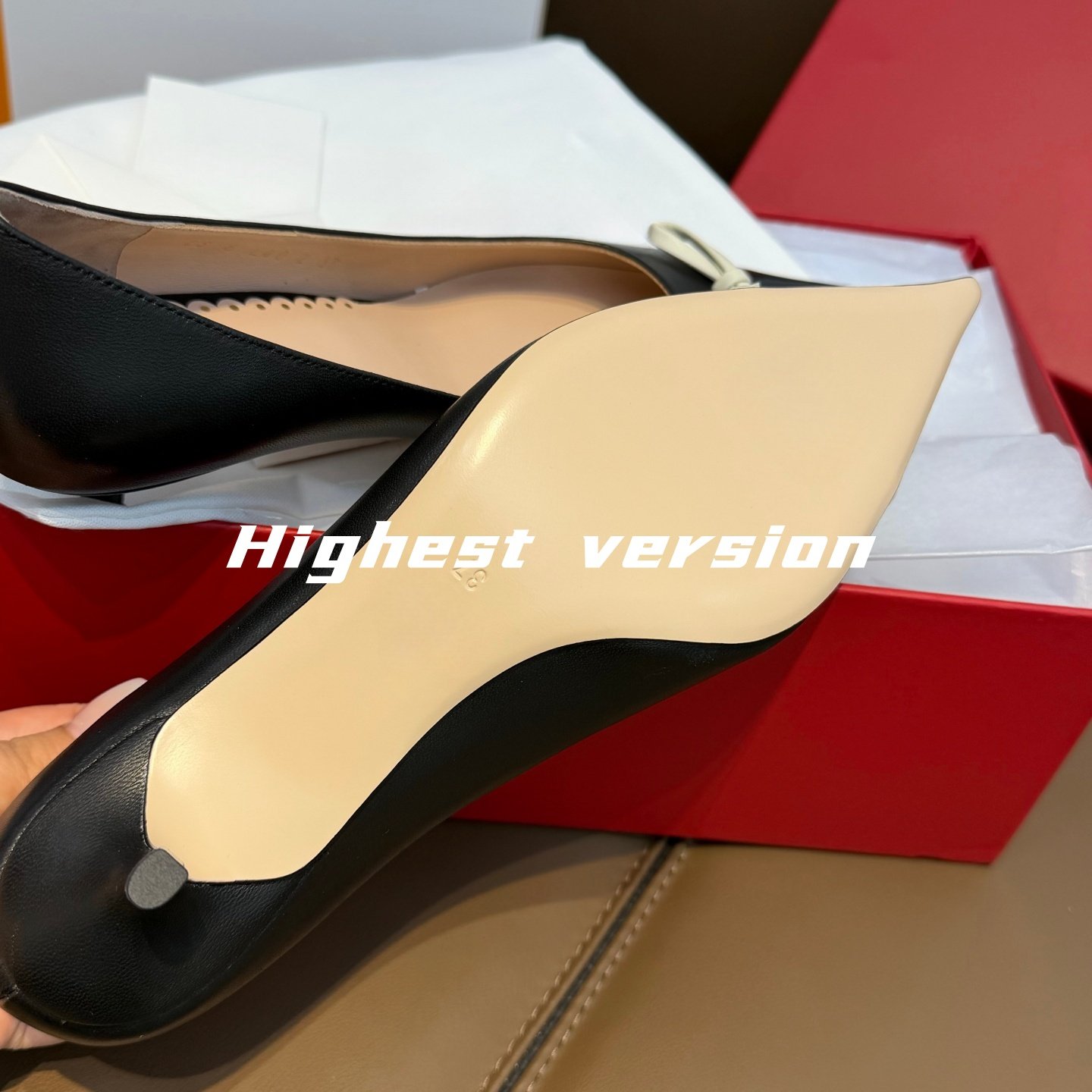 【Highest version】尖头V扣高跟鞋蝴蝶结细跟平底浅口通勤单鞋女,淘宝优惠券,粉丝福利购,淘宝优惠卷