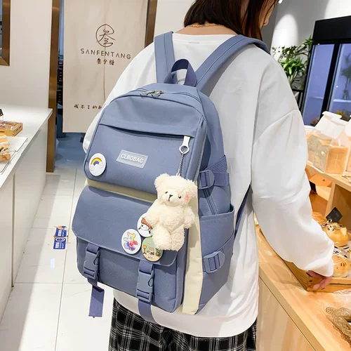 Ранец, свежая милая сумка через плечо, вместительный и большой рюкзак, для средней школы