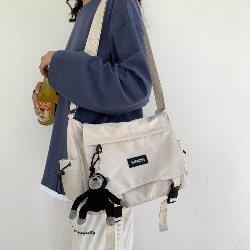 ins日系原宿暗黑风机能工装斜挎包 潮妮优包女士包袋