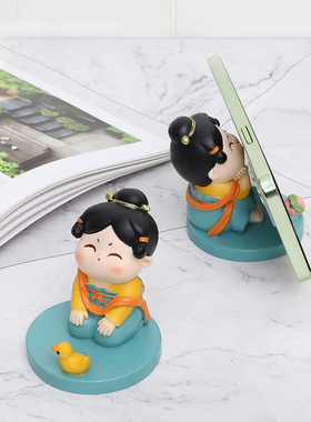 国潮唐仕女桌面树脂摆件