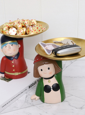 卡通玄关钥匙收纳摆件创意入户