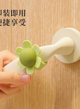 向日葵门把手防撞圈硅胶门挡