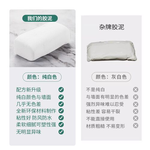 密封胶泥空调孔封堵填缝堵洞防虫防水家用耐高温下水道防漏密封圈 - 图1
