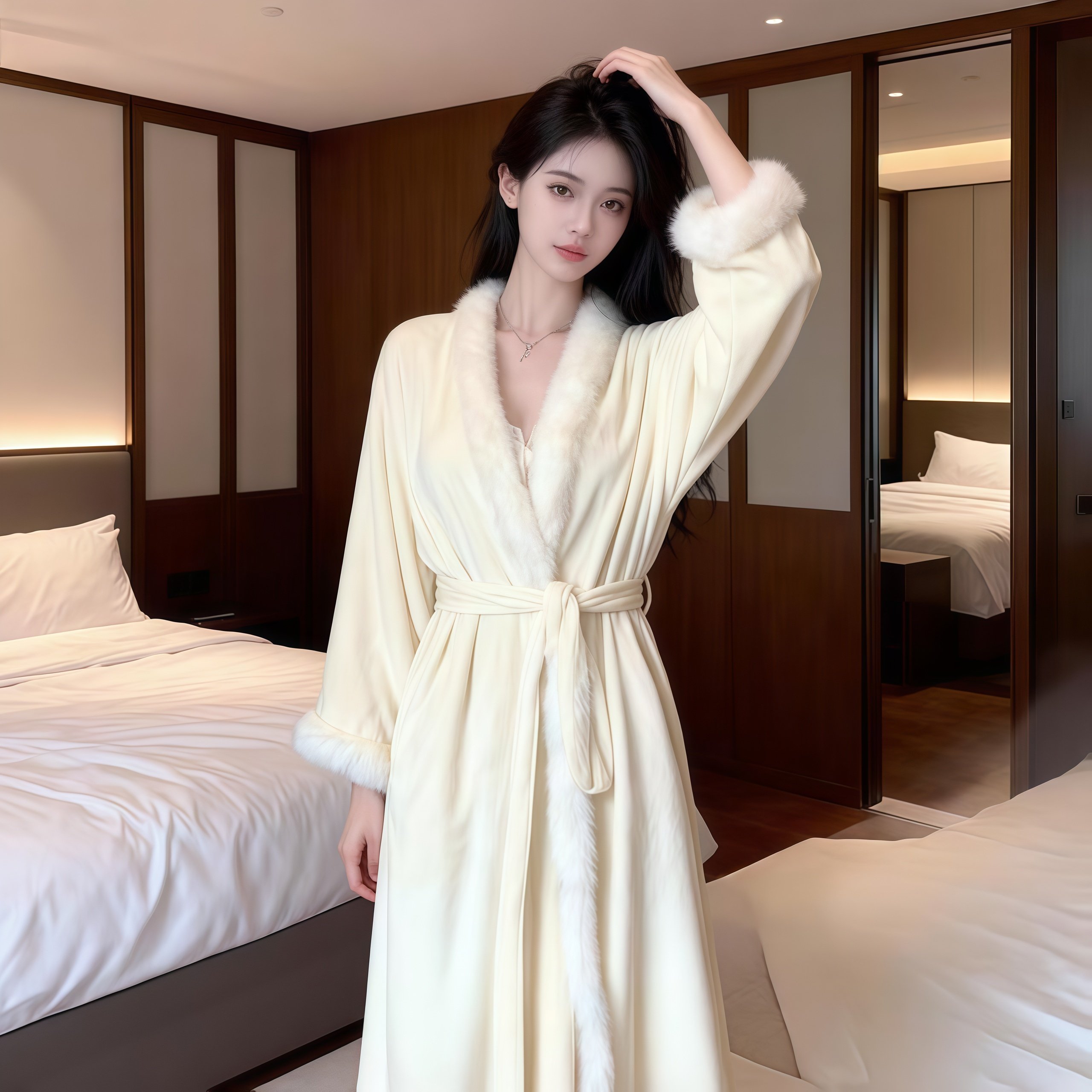 法式奢华兔毛双面绒显瘦冬季高级感气质海岛绒女睡裙睡袍礼盒装,淘宝优惠券,粉丝福利购,淘宝优惠卷