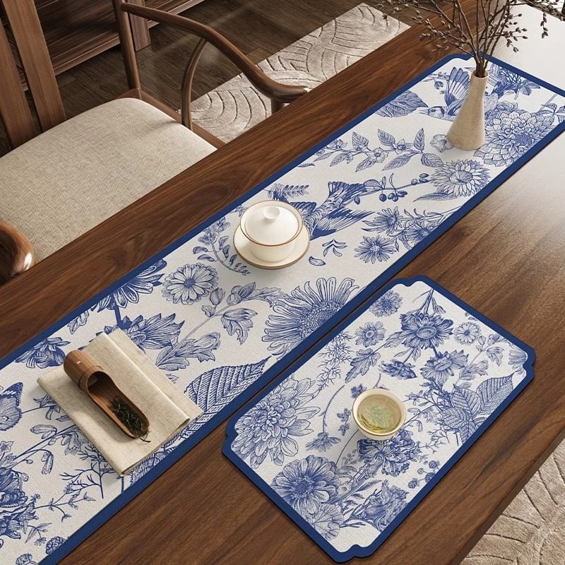 新中式禅意茶席硅藻泥古典中国风桌旗异形吸水茶桌垫布防滑茶台垫,淘宝优惠券,粉丝福利购,淘宝优惠卷