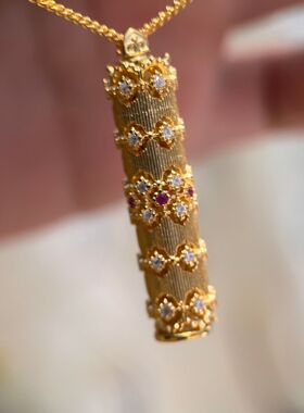 西太后Vintage中古风石竹节项链+