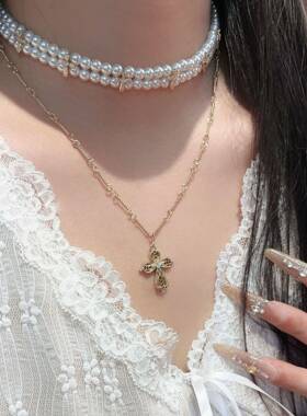西太后Vintage中古风鸢尾花项链