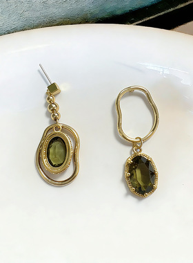 西太后Vintage中古风黑色水晶钻