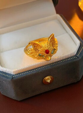 西太后Vintage中古风食指戒女