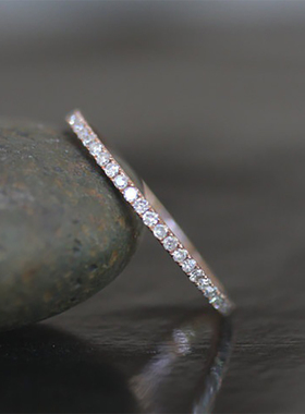 2020 Hot Simple Single Row White Zircon Rings For Women Men