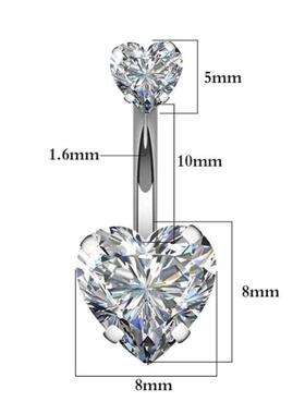 Navel Earring Belly Piercing Steel Belly Button Rings Cryst