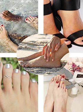 8PCS Summer Beach Vacation Knuckle Foot Ring Open Toe Rings
