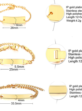 Personalize Baby Name Bracelet Figaro Chain Smooth Bangle L