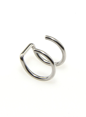 2PCS Clip On Wrap Earring Tragus Stainless Steel 2 Rings