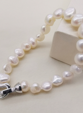 DMBFP155 Natural Freshwater Pearl Bracelet Black/White/Pink