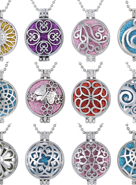New Aromatherapy Diffuser Necklace Vintage Flower Butterfly