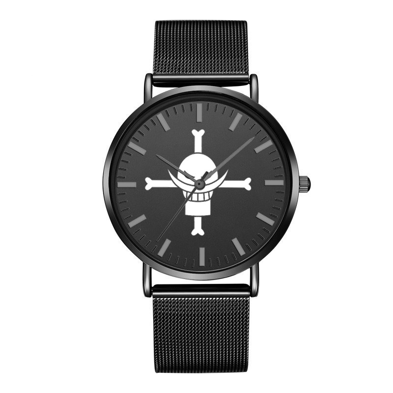 海贼王手表草帽路飞乔巴罗艾斯潮男手表学生考试石英表防水机械表 - 图0