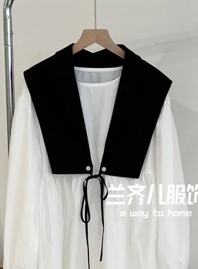 春夏西装领假领外搭减龄神器