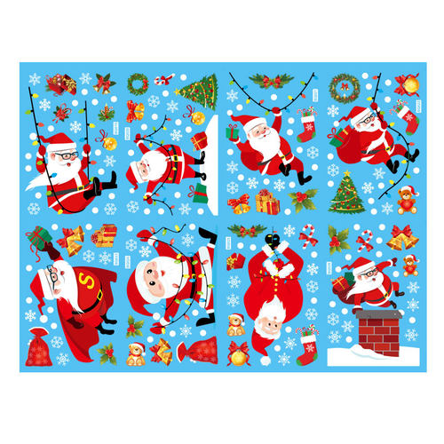 圣诞节饰品场景布置橱窗装饰玻璃门窗贴画儿童幼儿园礼品静电贴纸 - 图0