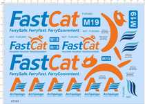 Ship Model 1:50 Fast Cat ferry Sea Ferry (universal sign) Special Water sticker (67303)