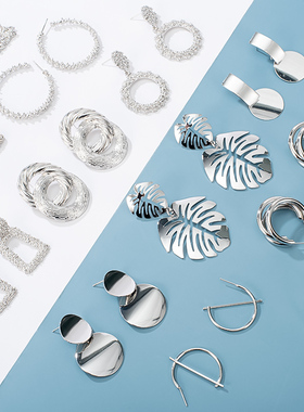 New Earrings Statement Fashion Stainless Steel Dangle