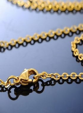 New 304 Stainless Steel Long Chain Necklace Gold Color Link