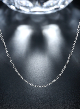 925 sterling silver 10PCS 1MM circle chain necklace for