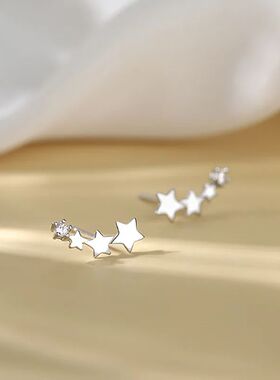 New Fashion Silver Color Stud Earrings Women Gift Banquet