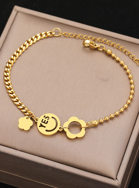 Stainless Steel Bracelets Hippie Gothic Pearl Chain Pendants