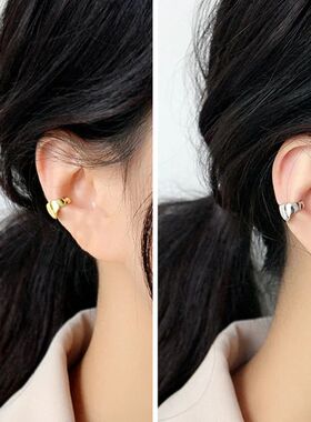 1Pcs Gold Plated Punk Ear Cuff Earrings Non-Piercing Smooth