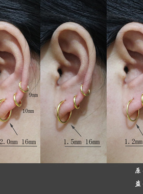 NewGolden 925 Sterling Silver Hoop Earrings Plated With Gold