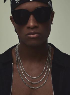 Hip Hop Cuban Chain Necklace for Men Women Punk 3 To 7 MM