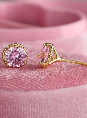 Vintage Screw Back Earrings For Women Men Gold Color