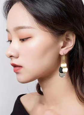 Angel Korean INS Fashion Simple Prismatic Round Earring