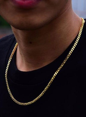 2023 Men Women Necklace Gold Cololr Snake Miami Cuba Wheat S