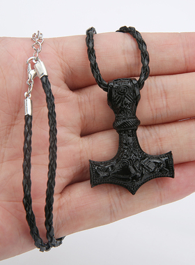 Retro Mythology Thor's Hammer Classic Hand-woven Leather