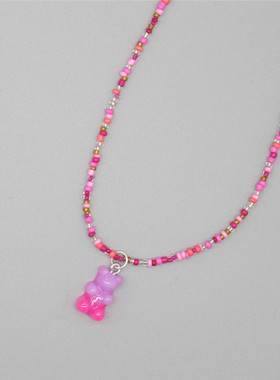 New Bohemia Korean Lover Colorful Gummy Bear Pendant Choker