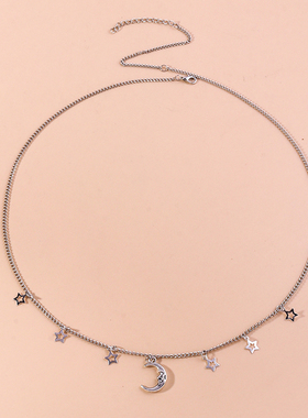 Cute Charms Stars Moon Pendants Waist Chain for Women Simple