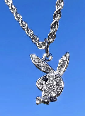 316L Stainless Steel Hip Hop Punk Style Rabbit Necklace For