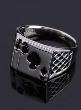 Poker Square Rings for Men and Women Hiphop Rock Anillos